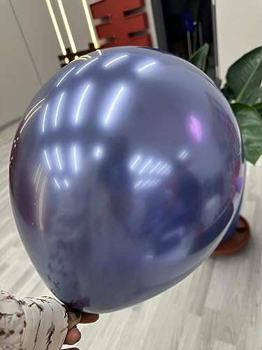 12th Birthday Party Supplies Kit - Blue & Metallic Balloons