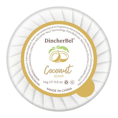 DincherBel Bulk Hotel Soap Bars, 1 oz Individually Wrapped - 100 Pack