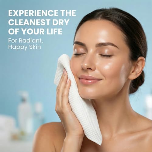 Eva Naturals XL Disposable Face Towels, 50ct - Eco-Friendly Viscose