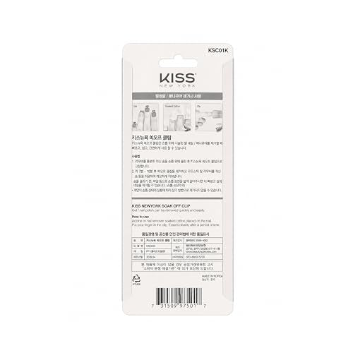KISS New York Soak Off Clips for Easy Gel Polish Removal - 5 Count