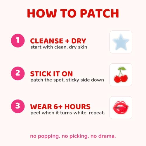 Patch Please Cute Y2K Hydrocolloid Acne Patches - 25 Count Spot Treatment