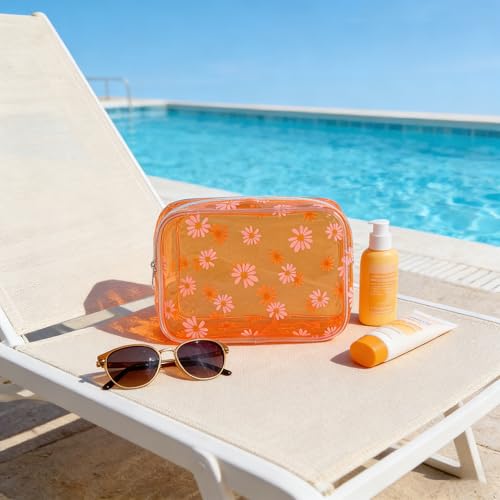 TotePrint TSA Approved Clear Toiletry Bag, Small PVC Travel Cosmetic Pouch