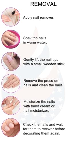 Pink Long Square Press On Nails with 3D Flower Design - 24pcs