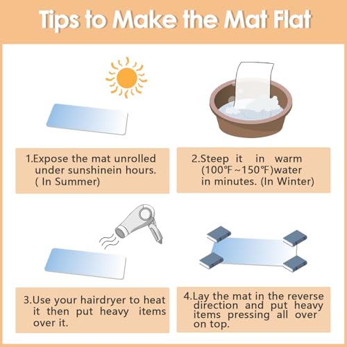TOHONFOO 43.3x15.7in Clear PVC Makeup Desk Mat – Cut-to-Fit Vanity Protector