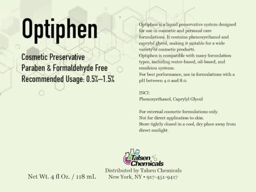 Optiphen Preservative 4 Oz - Paraben Free for Cosmetic Formulations