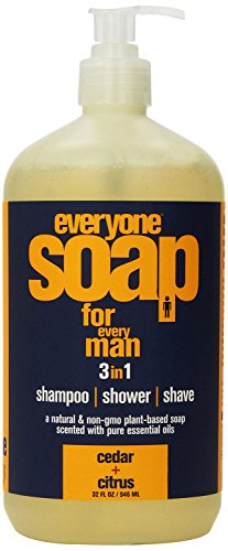 Everyone Soap for Men Cedar Citrus 32oz - Gentle Natural Body Wash