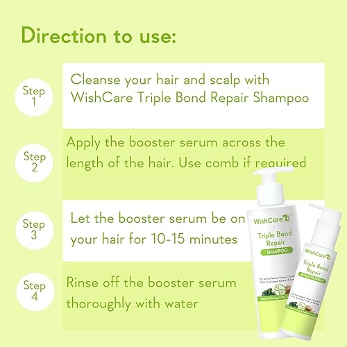 WishCare Triple Bond Repair Booster Serum - 10% Aminopeptide Complex - Hair Repair Serum (Hair Repair Serum) 100ml