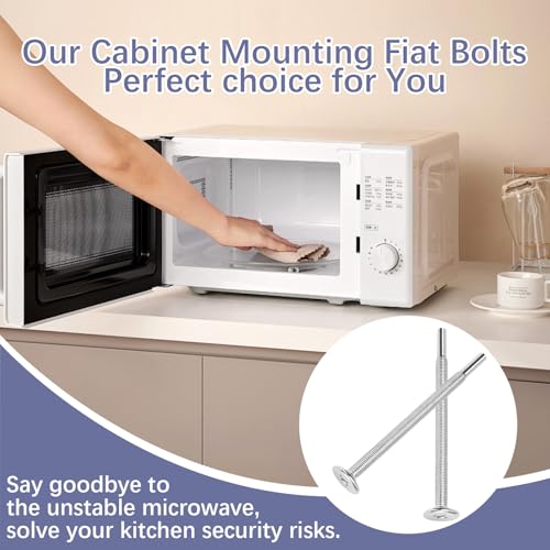 Universal Microwave Mounting Kit - 4 Replacement Bolts for Samsung, GE, Kenmore
