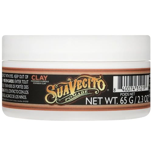 Suavecito Firme Clay Pomade for Men - Strong Hold, Matte Finish - 2.3 oz