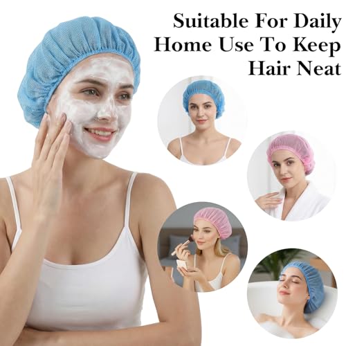 Tyqour 4 PCS Colorful Hair Nets for Sleeping - Comfortable Sleep Bonnets