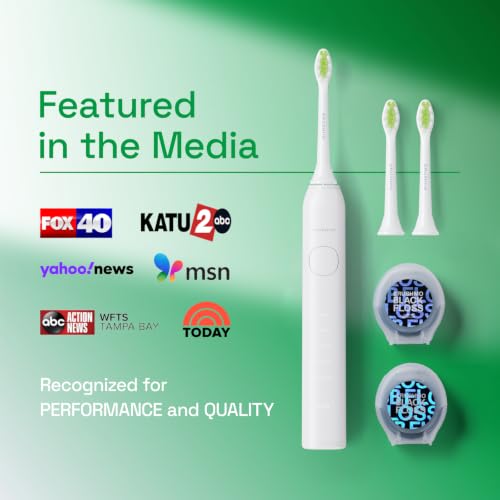 Brushmo White Diamond-Shape Toothbrush Replacement Heads, 8 Pack, Compatible with Philips Sonicare, Medium Firm Bristles