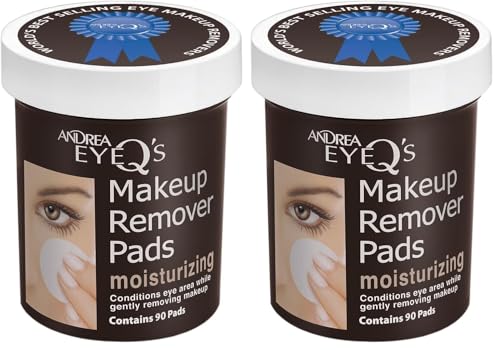 Andrea Eye Q's Moisturizing Eye Makeup Remover Pads - 130 Total Count