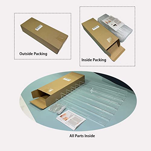 15-Inch 6Pcs Acrylic Nail Polish Wall Rack Organizer for Salon & Home Storage