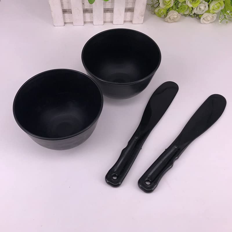 4-Pack Rubber Facial Mask Mixing Bowls with Spatulas for Skin Care & DIY Masks