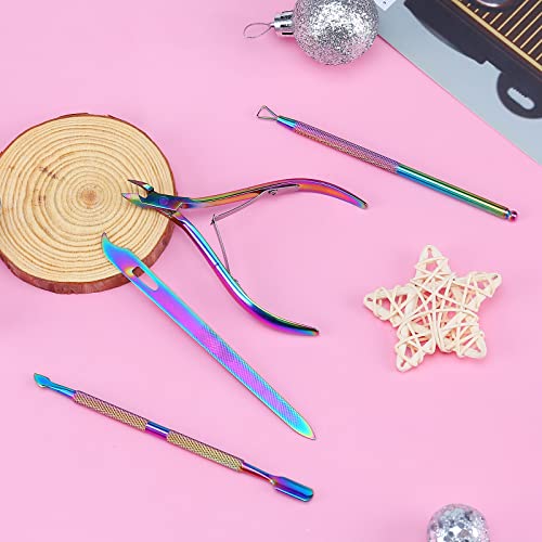 SoHai Cuticle Trimmer & Pusher Set - Stainless Steel Nail Care Tools