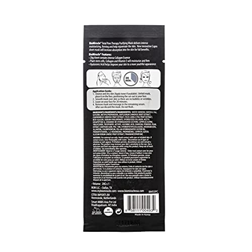 BioMiracle Purifying Pore Mask with Collagen & Vitamin E - 5 Pack, Detox & Oil Control