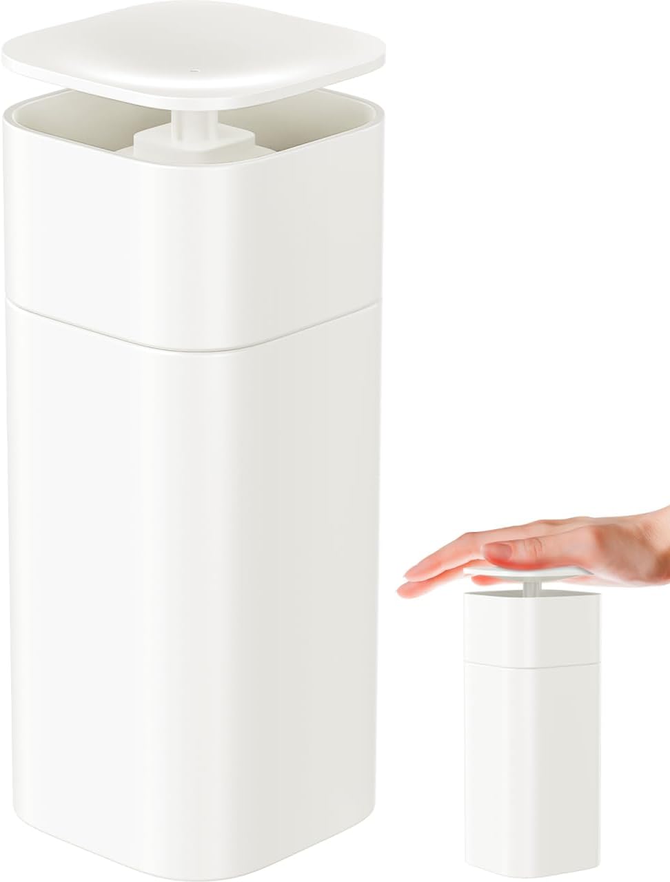 Push Down Liquid Pump Dispenser Bottle - Ideal for Nail Polish & Makeup Remover | 2.75" x 2.75" x 7" - Black