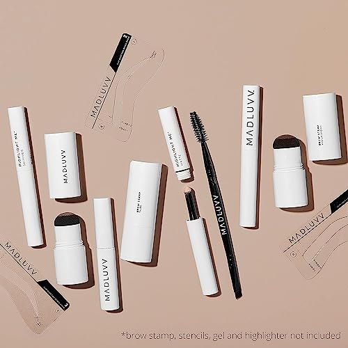 MADLUVV Duo Eyebrow Brush - Angled & Spoolie for Precision Makeup