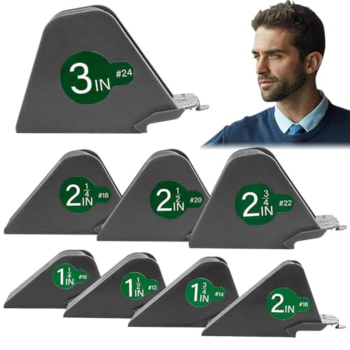 3 Inch Hair Clipper Guards - Dark Gray, 8pcs Set (1.25-3 Inch)