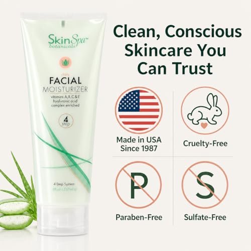 SkinSpa Daily Face Moisturizer with Hyaluronic Acid, Retinol & Vitamins, 8 oz