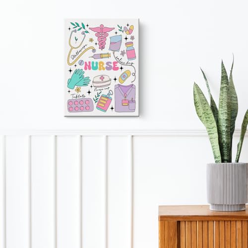 Nurse Appreciation Canvas Wall Art - Framed Gift for Nurses