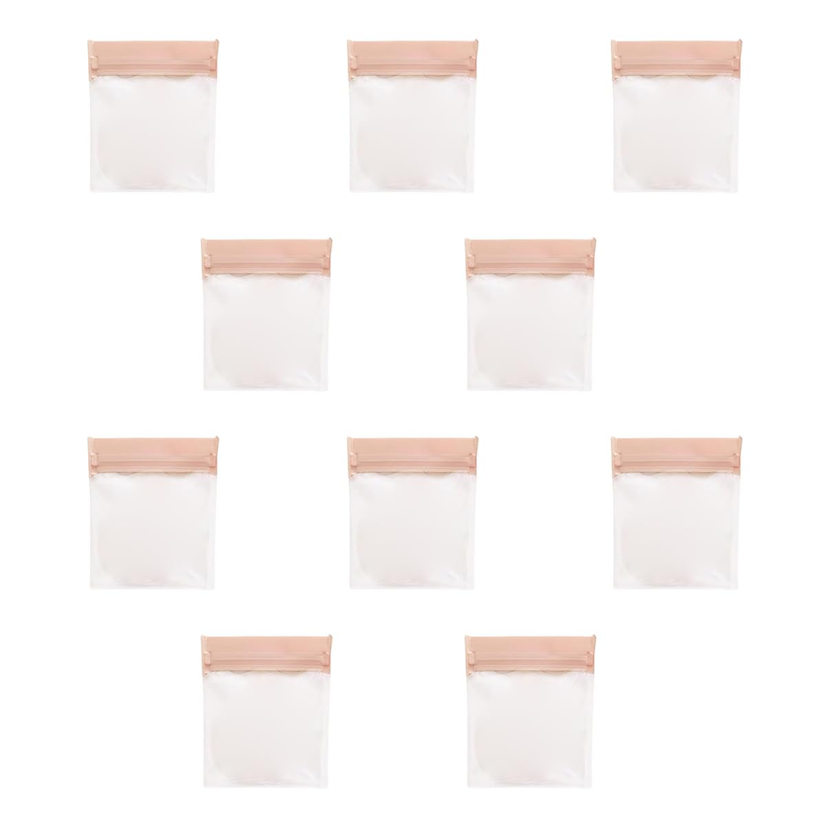 Rectangle Jewelry Bags Clear Zip Lock Bags, Resealable Package Transparent Gift Bag Small Storage Bag Jewelry Holding Enclosed Pouch (Pink,2.75 * 3.93 inch)