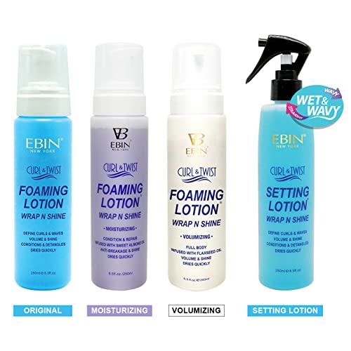 EBIN NEW YORK Curl & Twist Foaming Lotion - 8.5 oz for Curly Hair