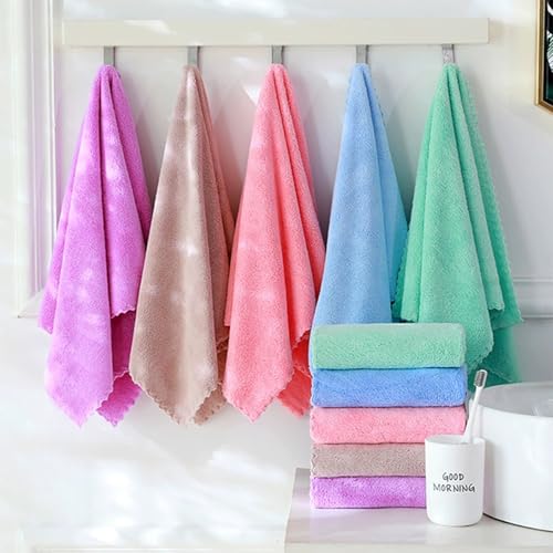 Premium Cotton Washcloths Set - 5 Pack, Ultra Soft & Absorbent