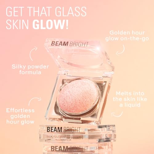 Revolution Beauty Beam Bright Highlighter Rose Lustre - 0.08 oz Powder to Liquid Glow