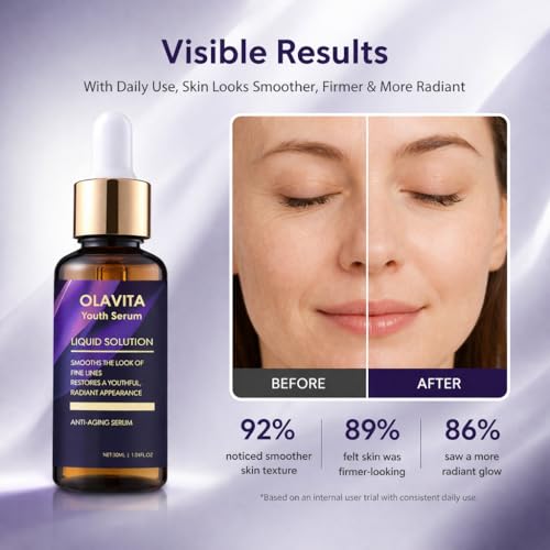 Genvyne 2 Pack Liquid Anti-Aging Serum with Collagen & Hyaluronic Acid for Face