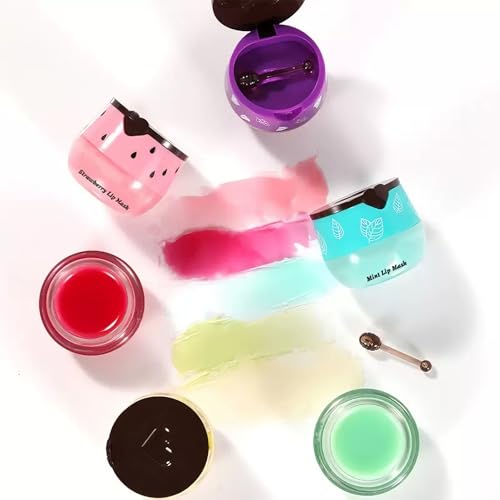 Tiejdhr Honey Lip Balm 6 Flavors Moisturizing Lip Mask, Hydrate & Repair