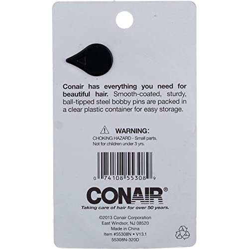Conair 75-Pack Smooth-Coated Bronze Bobby Pins for Hair Styling