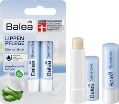 Balea Lip Care Sensitive 9.6 g Twin Pack – Gentle, Paraben-Free Lip Balm