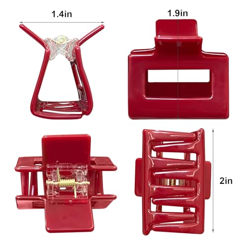 Charming Tortoise Hair Clips for Women - 4 Pack Small Acetate Claw Barrettes