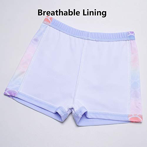 QPANCY Girls Mermaid Unicorn Rash Guard 2-Piece Swimsuit UPF 50+