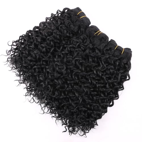 Reyna Synthetic Afro Kinky Curly Hair Extensions 12 Inches - 3 Bundles for Black Women