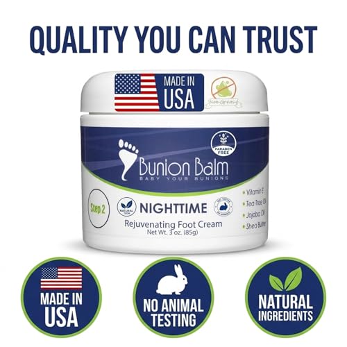 Bunion Bootie Night Cream for Dry Cracked Feet - Soothing Foot Moisturizer