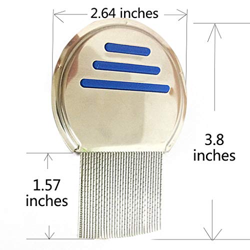 Stainless Steel Dandruff Comb Set - 2 Fine Tooth Combs
