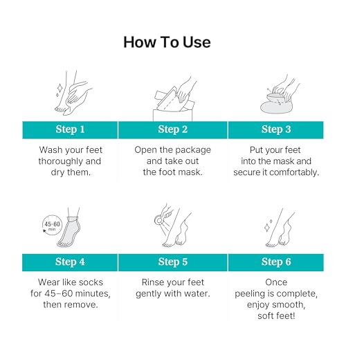 Ariul Smooth & Pure Exfoliating Foot Peel Mask - 2 Pairs with Aloe & Hyaluronic Acid