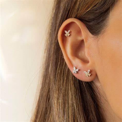 QWALIT Ear Piercing Gun Kit A2 with 6 Gold Earrings Self Piercing at Home