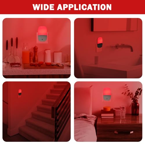 670nm Red Light Night Light with Dusk to Dawn Sensor - 2 Pack