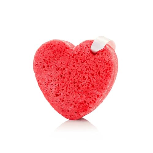 Spongellé Scarlet Blush Heart Body Buffer with Built-in Body Wash & Exfoliant
