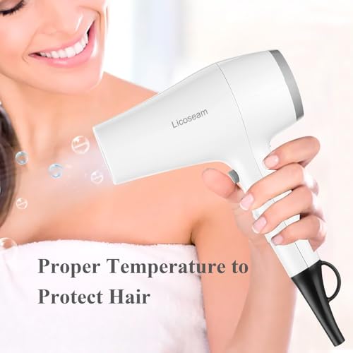 Licoseam 1875W Compact Hair Dryer with Diffuser and Concentrator