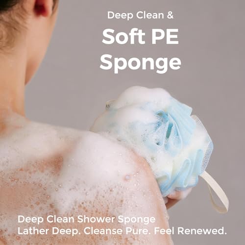 Gradient Purple & Blue Loofah Sponges 2-Pack for Gentle Exfoliation & Spa Bath