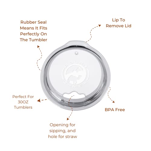 30oz Polar Camel Tumbler Replacement Lid (2 Pack) - Acrylic