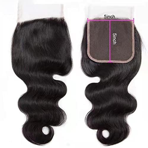 OLFORY 5x5 HD Lace Closure Human Hair Body Wave 12 Inch Brazilian Virgin Hair