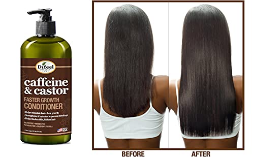 Difeel Caffeine & Castor Hair Growth Conditioner 33.8 oz - Fortify & Thicken
