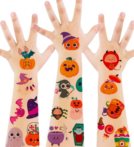 120 Halloween Temporary Tattoos for Kids - Party Favors & Gifts