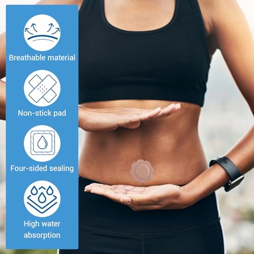 100 Pcs Castor Oil Belly Button Patch, Portable No Wash Disposable Castor Oil Patches Beige (Oil Not Included)