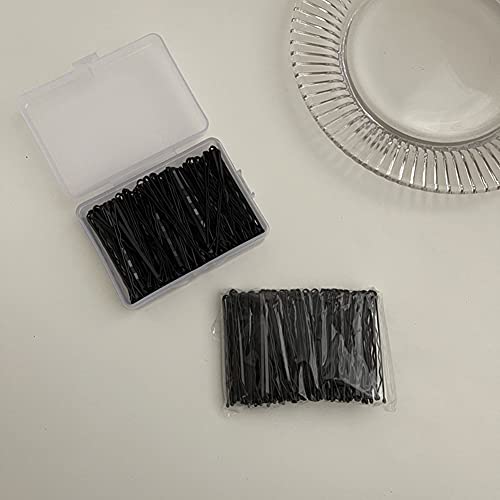 U Shaped Black Hair Pins for Bridal & Bun Styles - 120 Pack